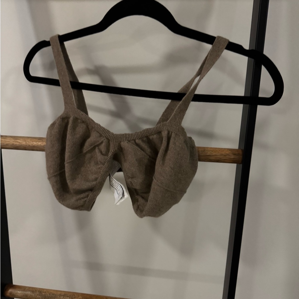 Brown bralette with adjustable straps #lingerie